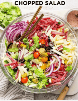 Pinterest image for Italian chopped salad