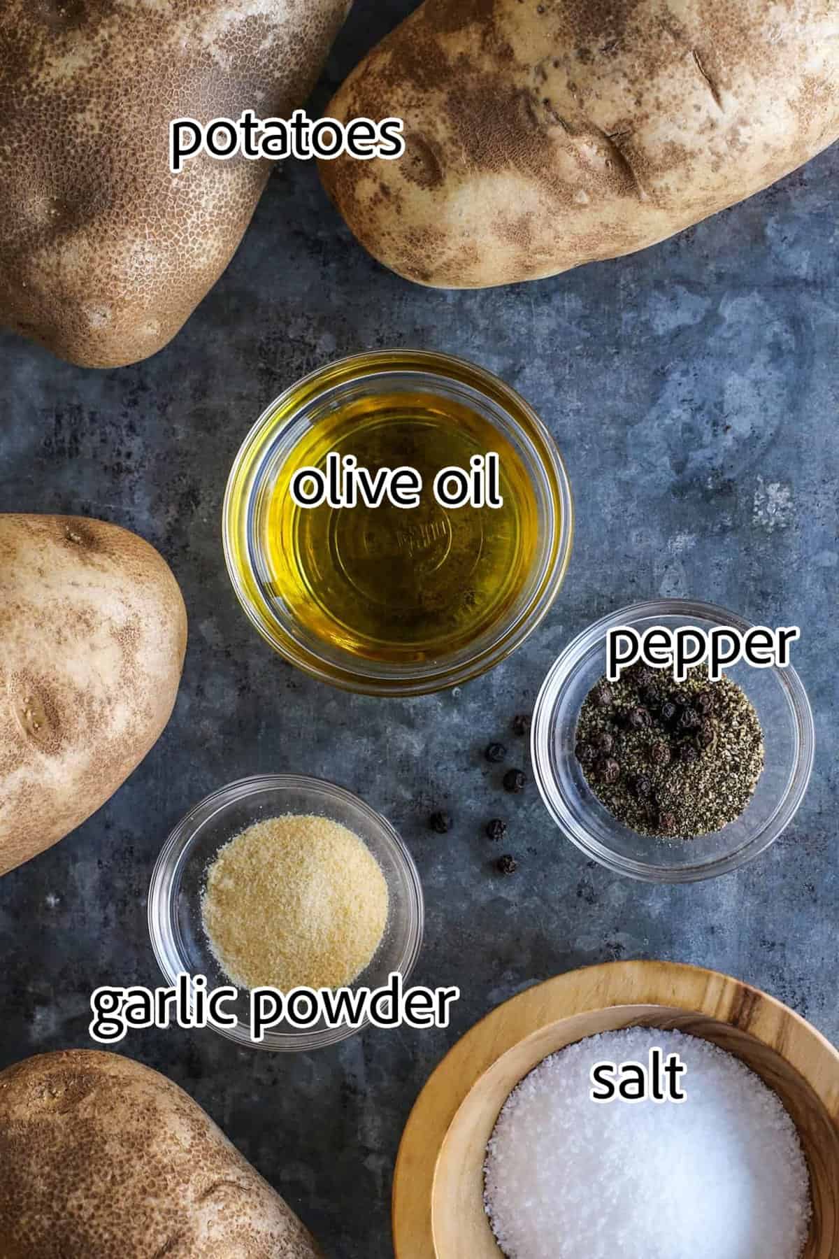 ingredients needed for baked potatoes