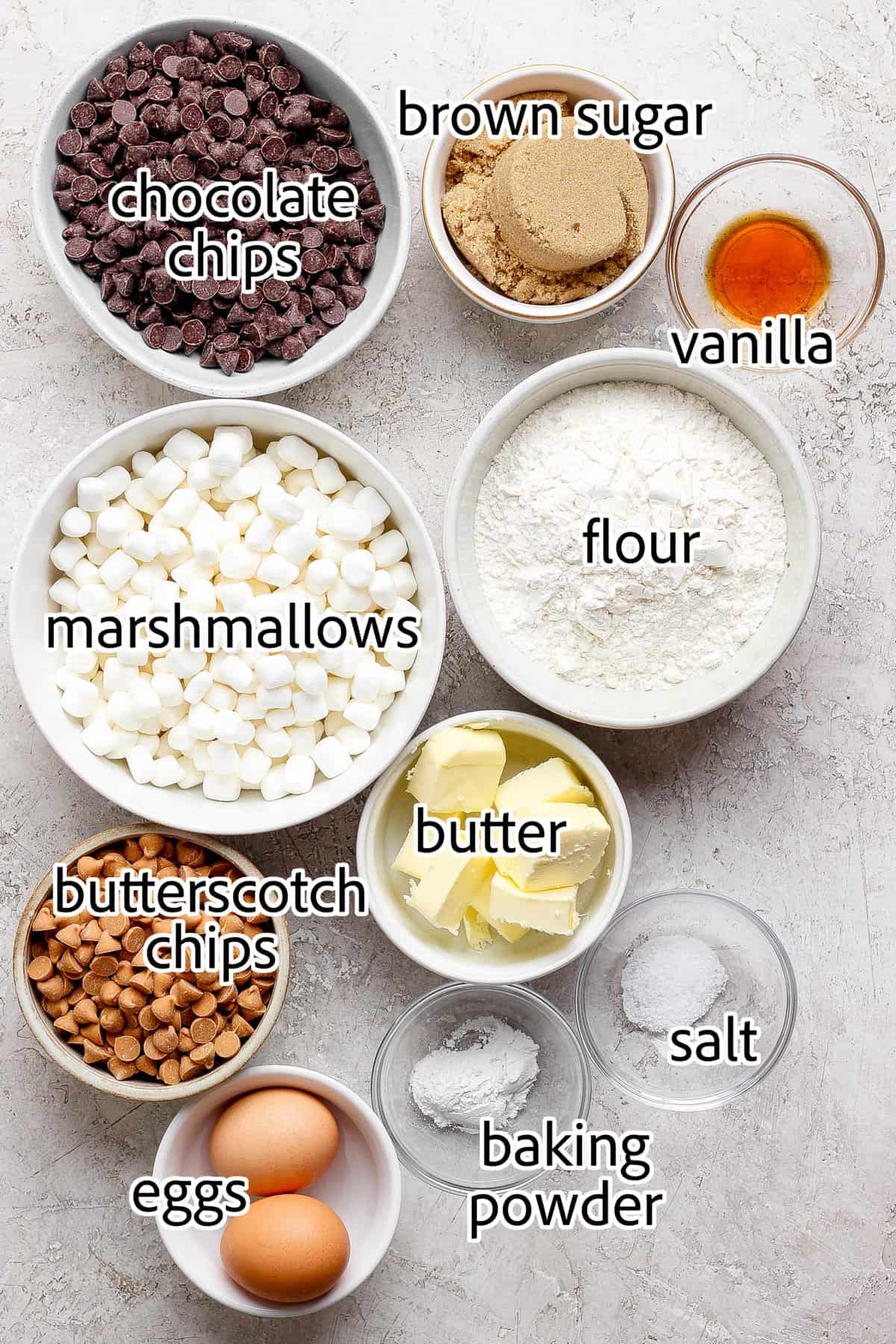 ingredients needed for butterscotch bars