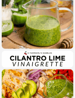 Pinterest image for cilantro lime vinaigrette