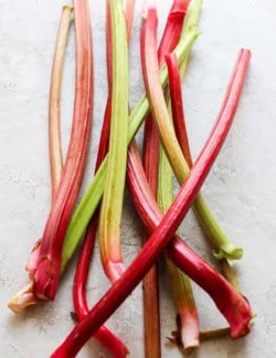 fresh rhubarb stalks