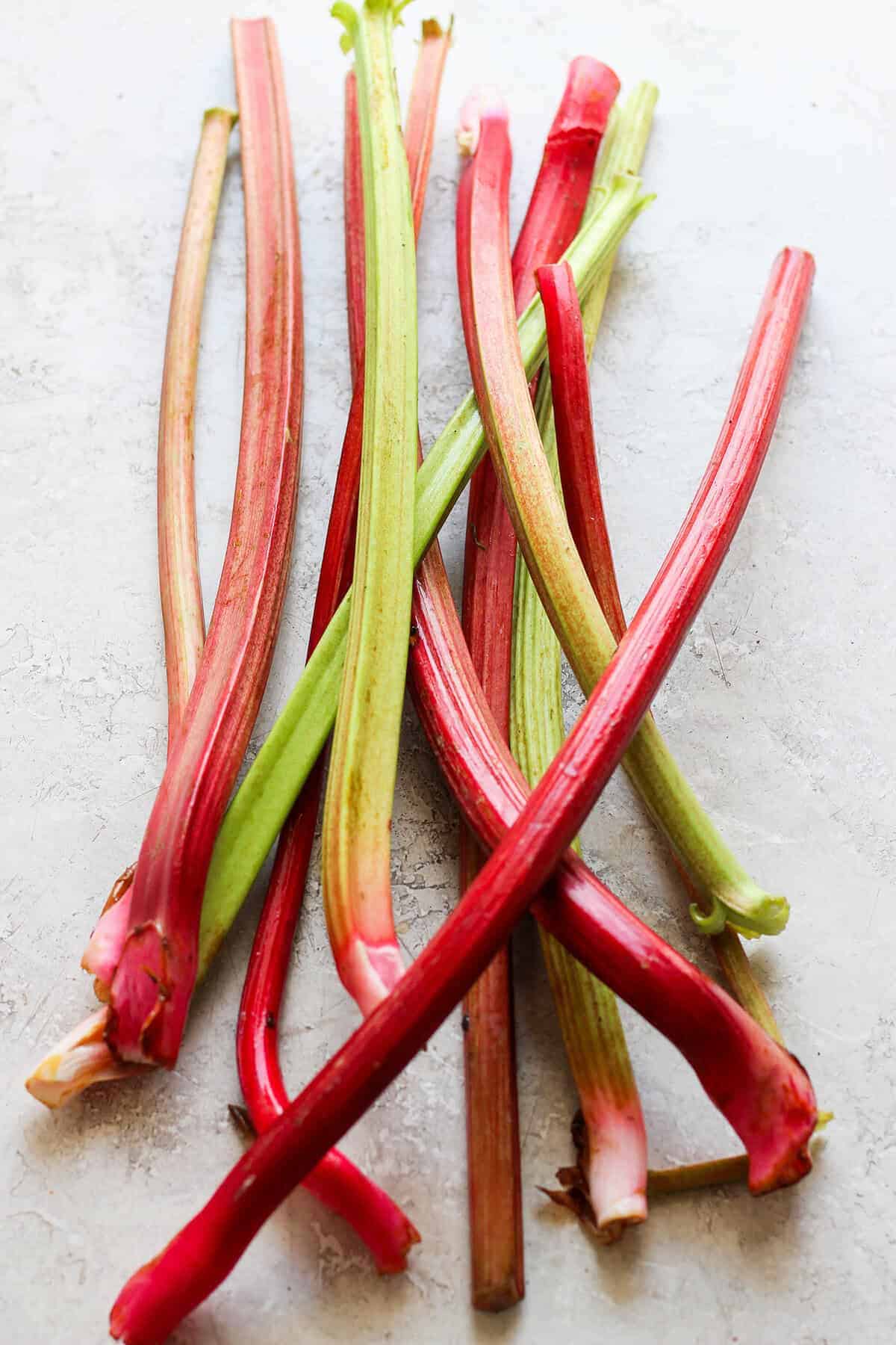 Rhubarb 101 fresh rhubarb stalks