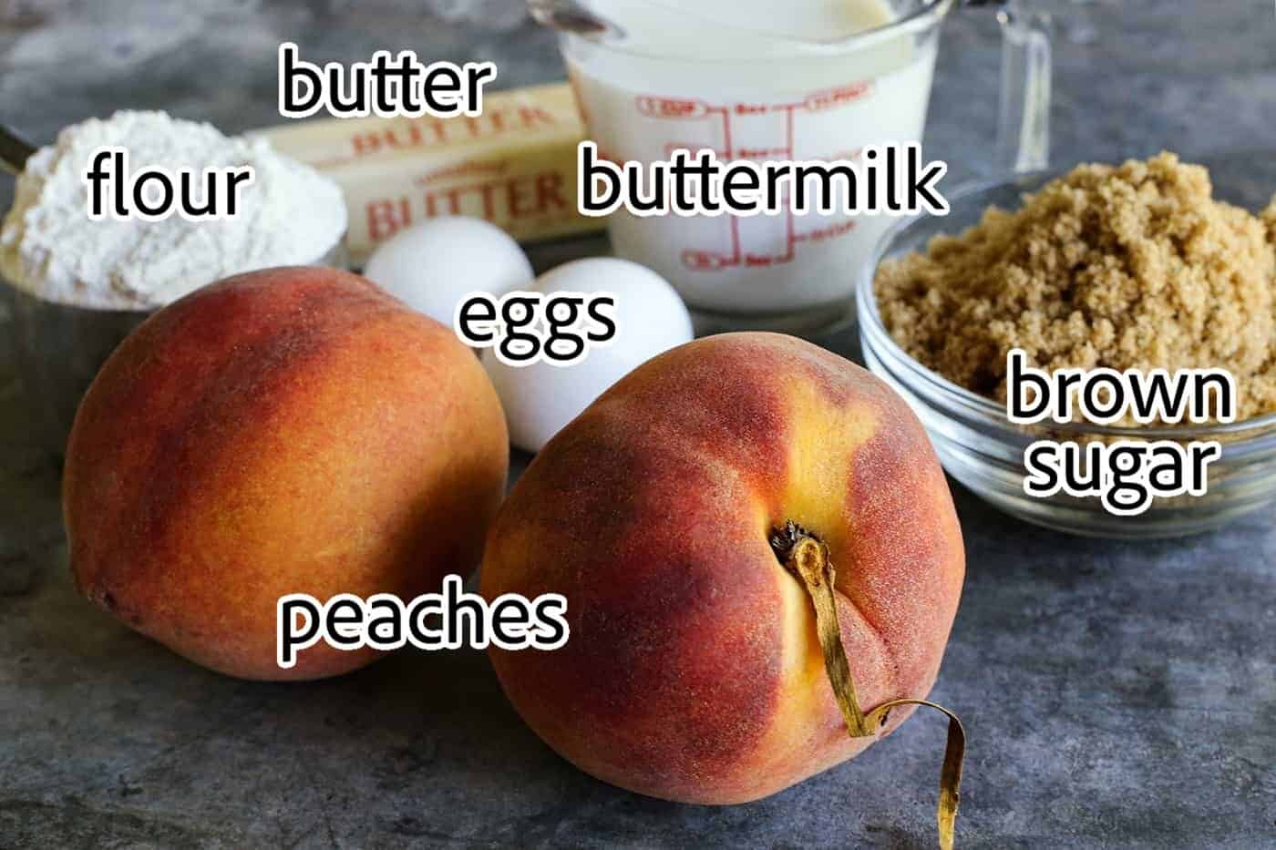ingredients needed for peach cake