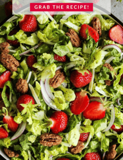 Pinterest image for fresh strawberry salad