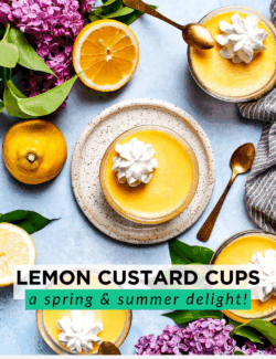 Pinterest image for lemon custard cups
