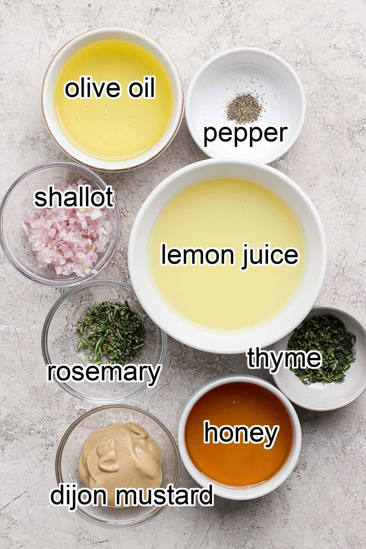 This homemade Lemon Vinaigrette recipe is loaded with bright flavor and fresh herbs. Use it on salads, grilled vegetables, and so much more! ingredients needed for lemon vinaigrette