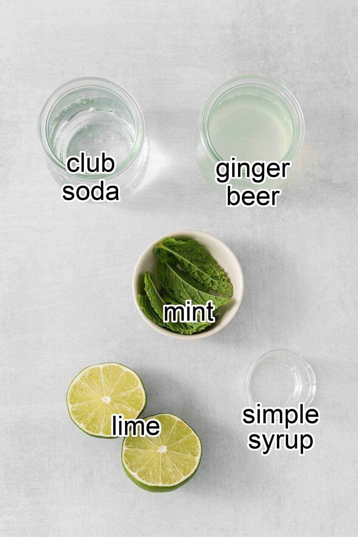 ingredients needed for Moscow mule mocktail