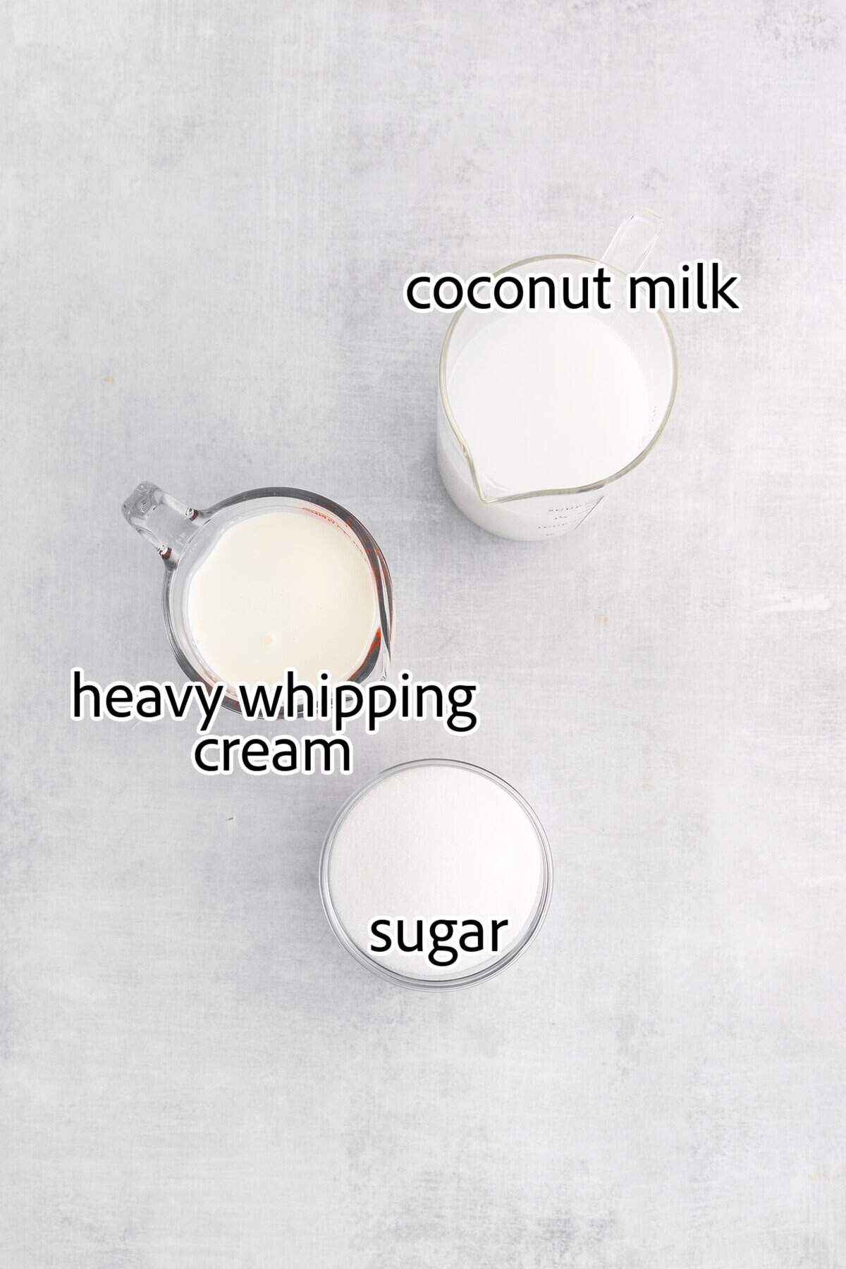 ingredients needed for coconut ice cream