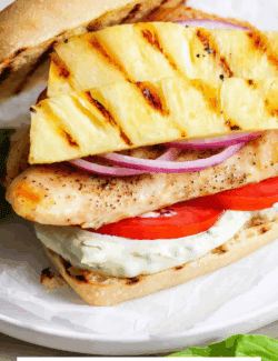 Pinterest image for grilled chicken sandwich