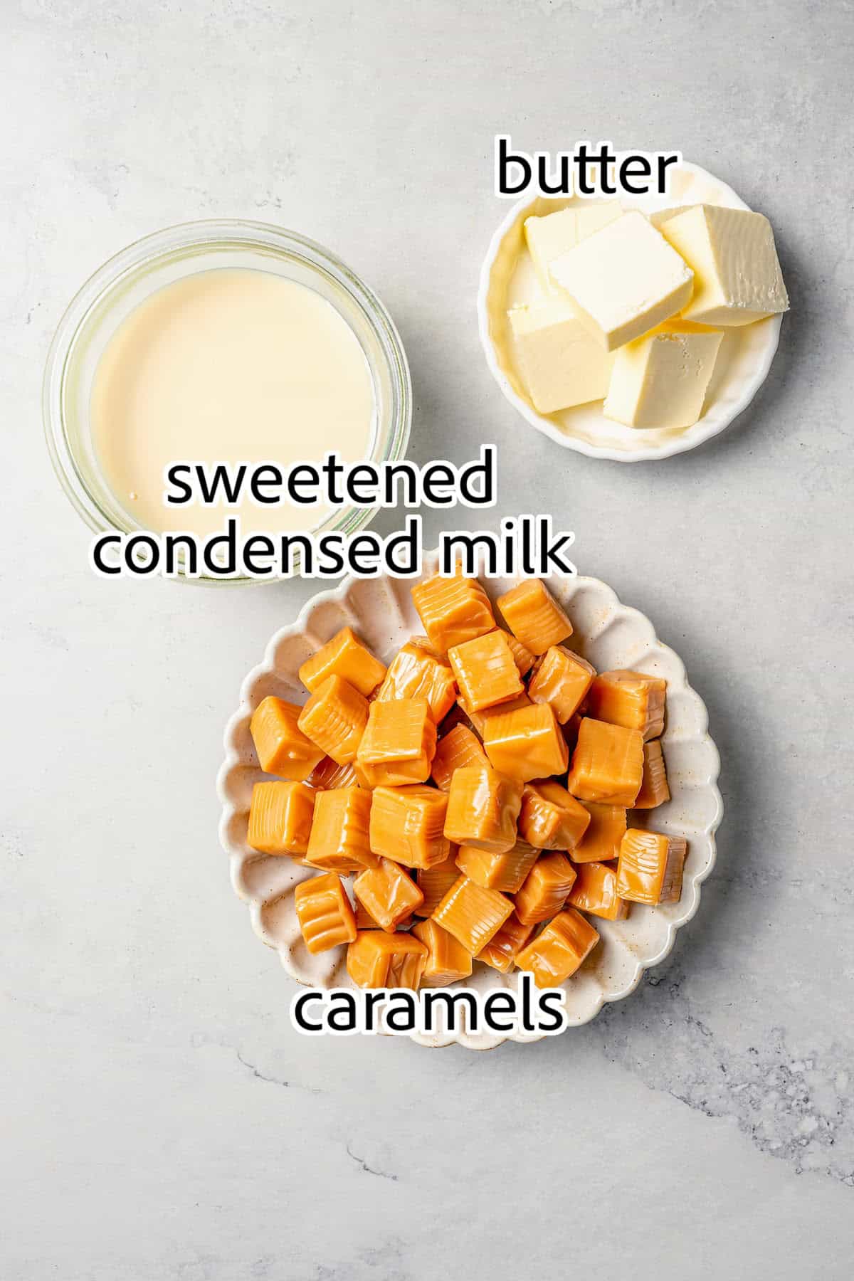 ingredients needed for caramel apple dip