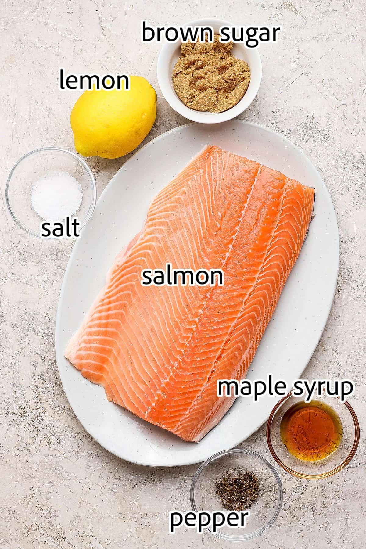 ingredients needed for sweet and smoky grilled salmon