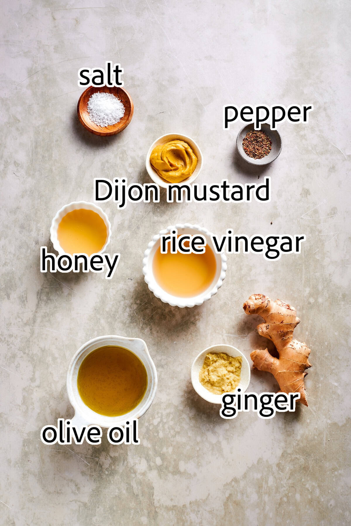 ingredients needed to make ginger dressing