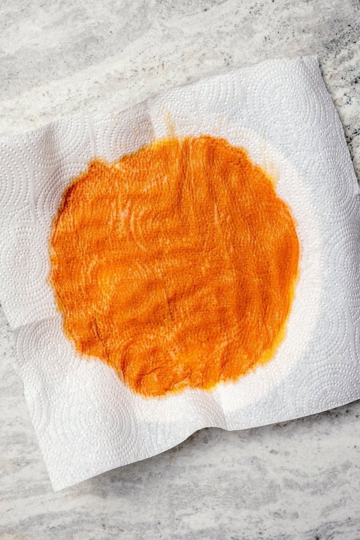 Soft, moist, and chewy, these Pumpkin Chocolate Chip Cookies are the perfect sweet treat for fall! Pumpkin pie spice adds warm, cozy flavor. Blotting pumpkin puree with paper towel.