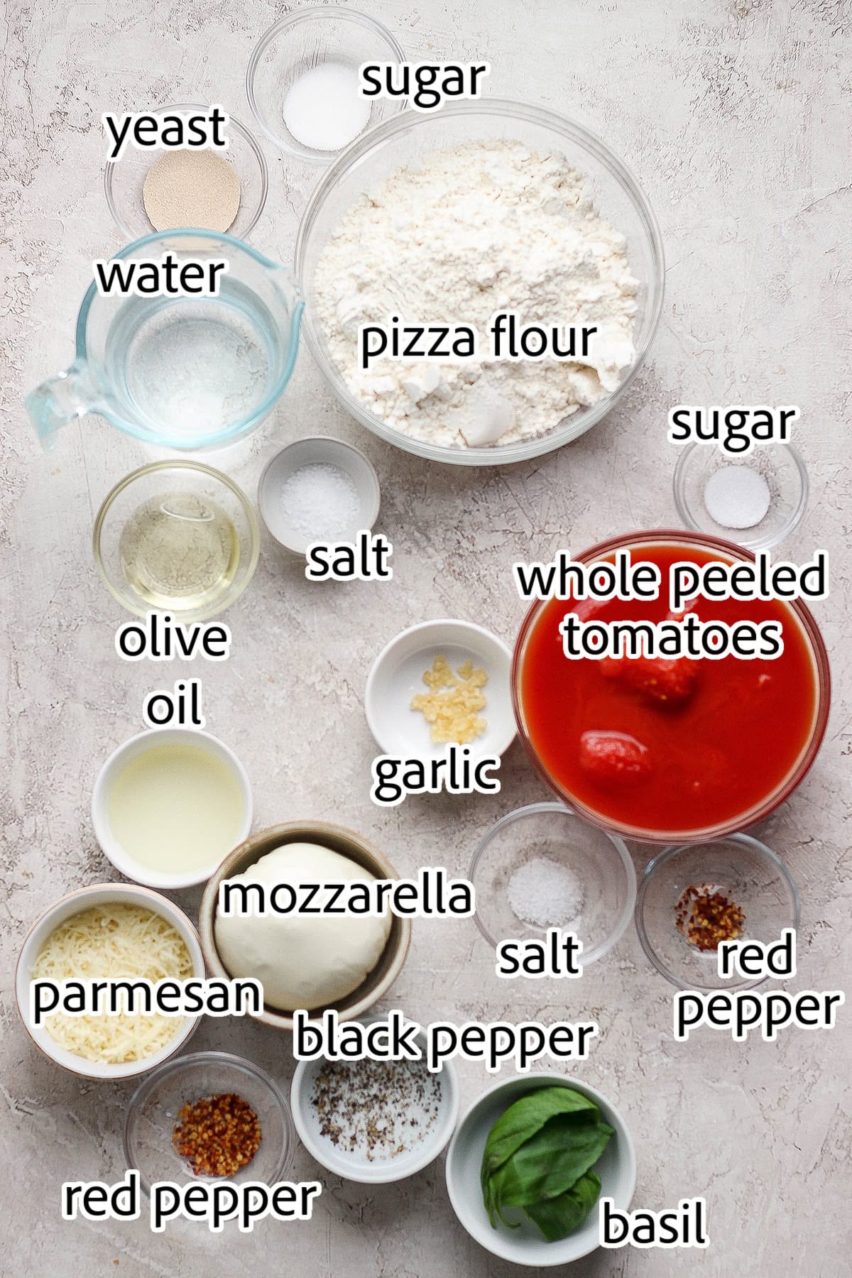 This Grilled Pizza recipe is tested and perfected, with a homemade dough that doesn't fall through the grates. Smoky, crispy, and delicious! ingredients needed for grilled pizza