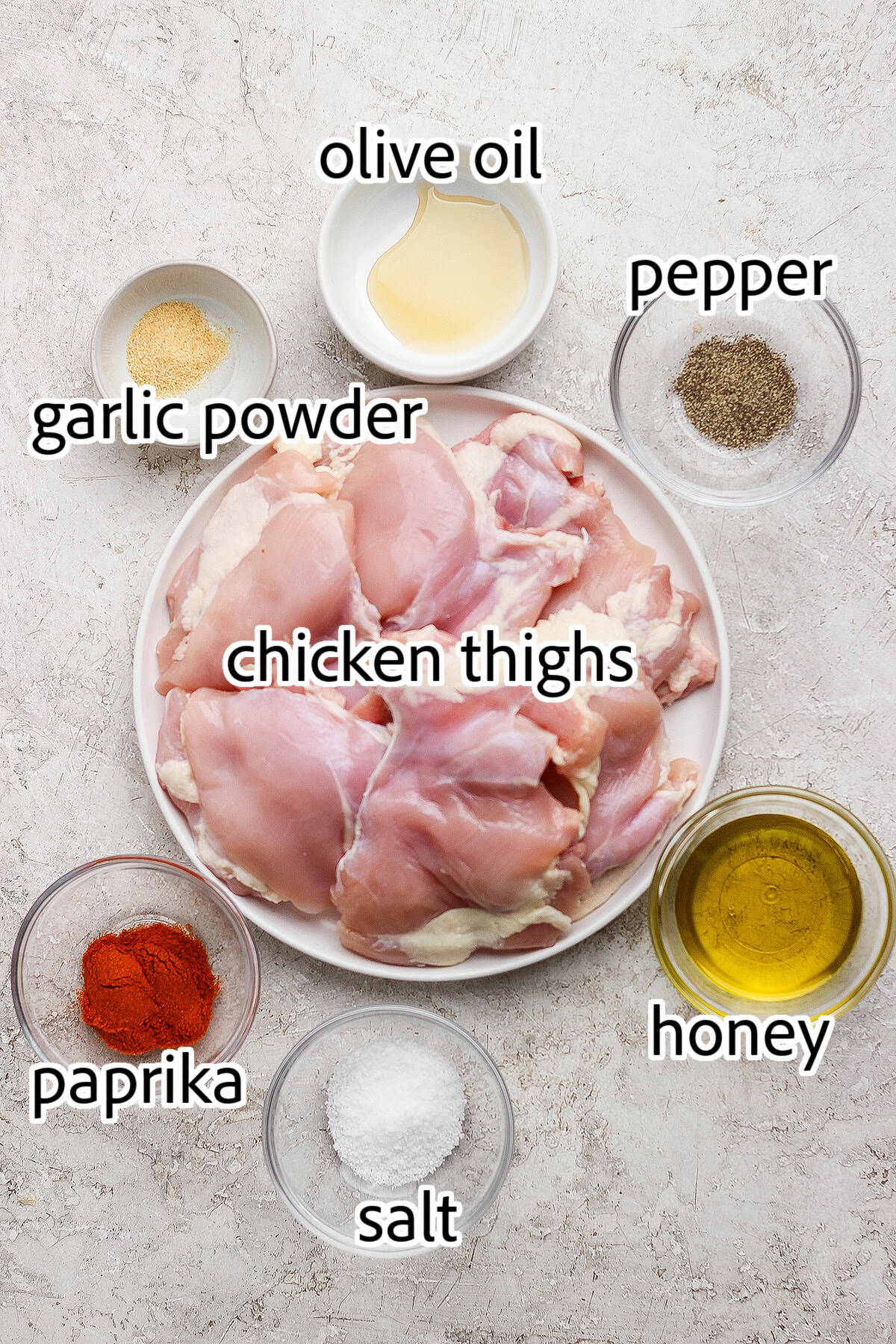 ingredients needed for grilled chicken thighs