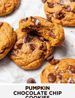 Pinterest image for Pumpkin Chocolate Chip Cookies