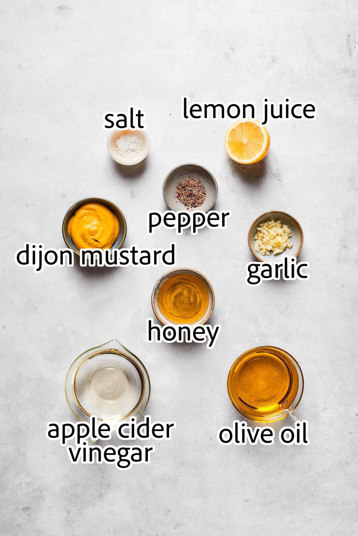 ingredients needed for apple cider vinaigrette