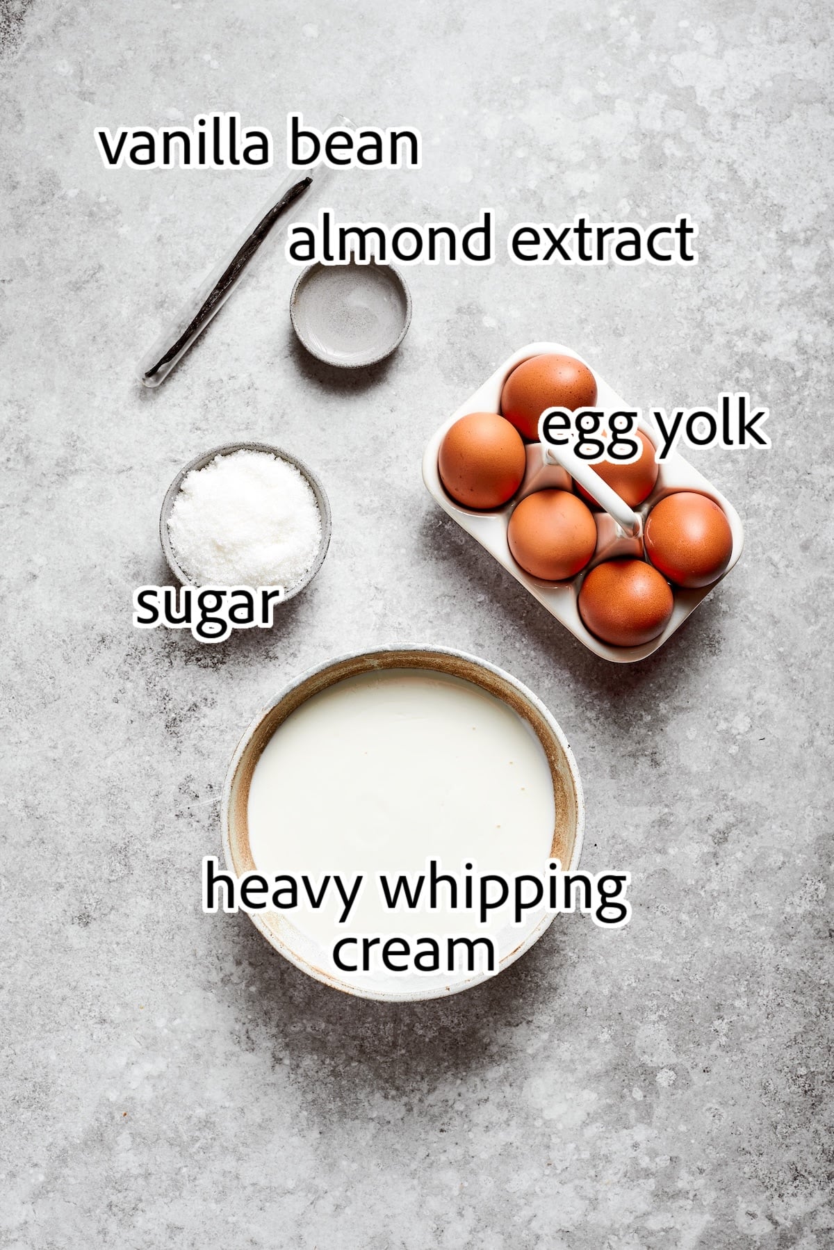 The silky custard in this Almond Vanilla Crème Brûlée lies beneath a glorious caramelized top. An elegant dessert that's surprisingly easy! ingredients needed for vanilla bean creme brûlée