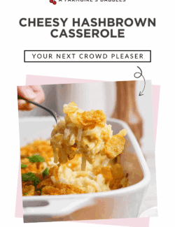 Pinterest image for Cheesy Hashbrown Casserole