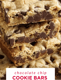 Pinterest image for Chocolate Chip Cookie Bars