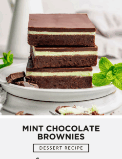Pinterest image for Mint Chocolate Brownies