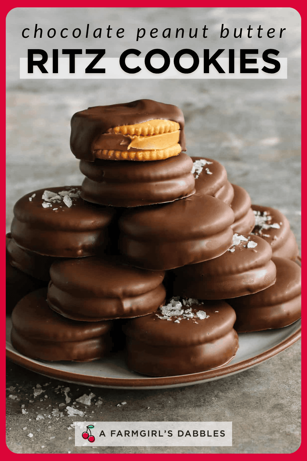 Chocolate Peanut Butter Ritz Cookies - Easy No-Bake Cookies!