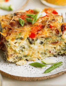 Pinterest image for Cottage Cheese Egg Bake