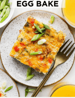 Pinterest image for Cottage Cheese Egg Bake