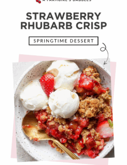 Pinterest image for Strawberry Rhubarb Crisp