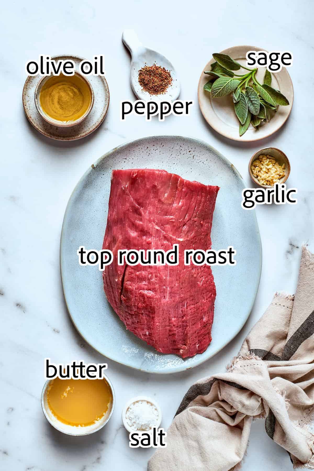 ingredients needed for top round roast