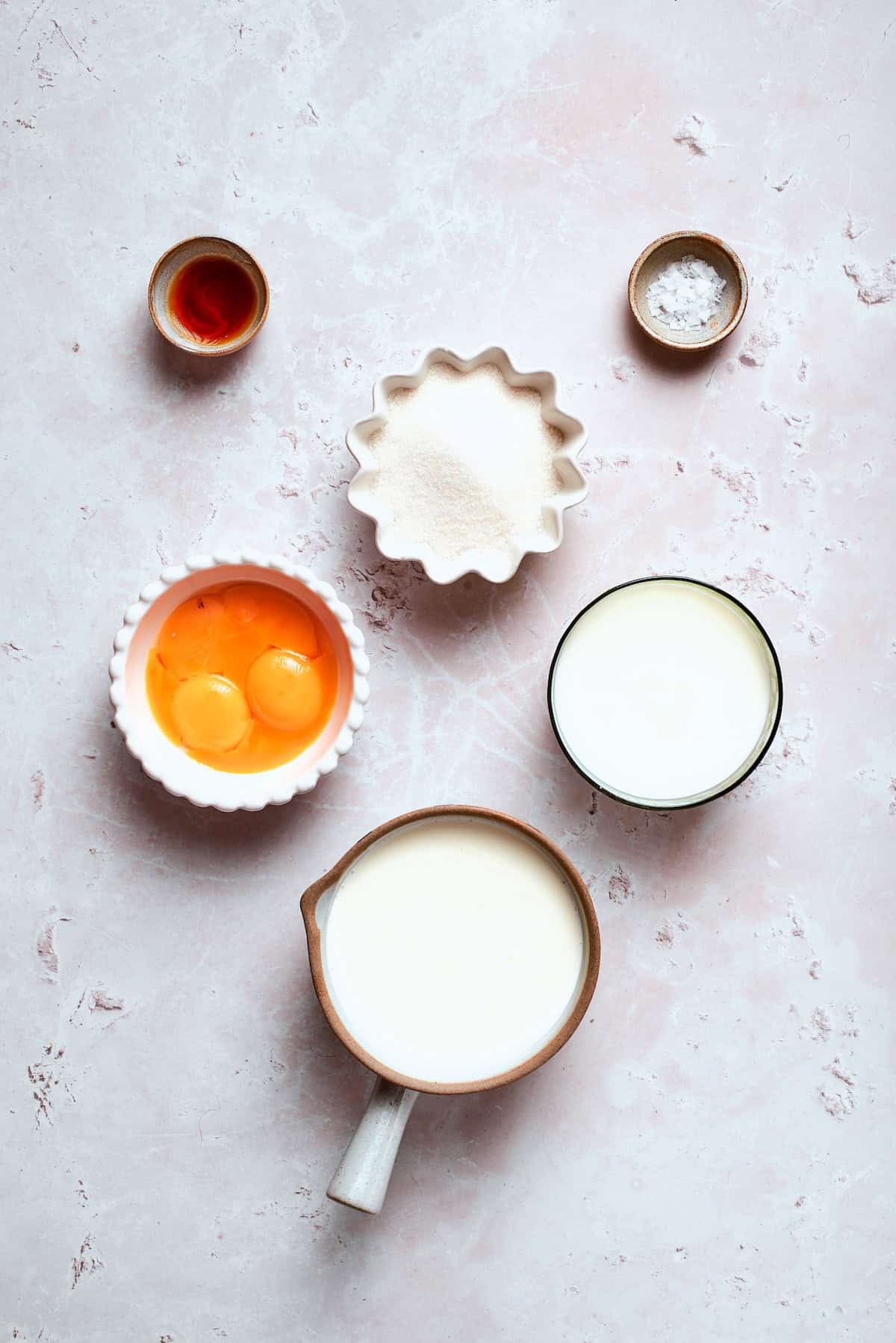 This homemade rhubarb ice cream is ultra creamy, with tart rhubarb flavor and a lovely blush-pink color. Such a fun summer dessert! Ingredients for rhubarb ice cream base.