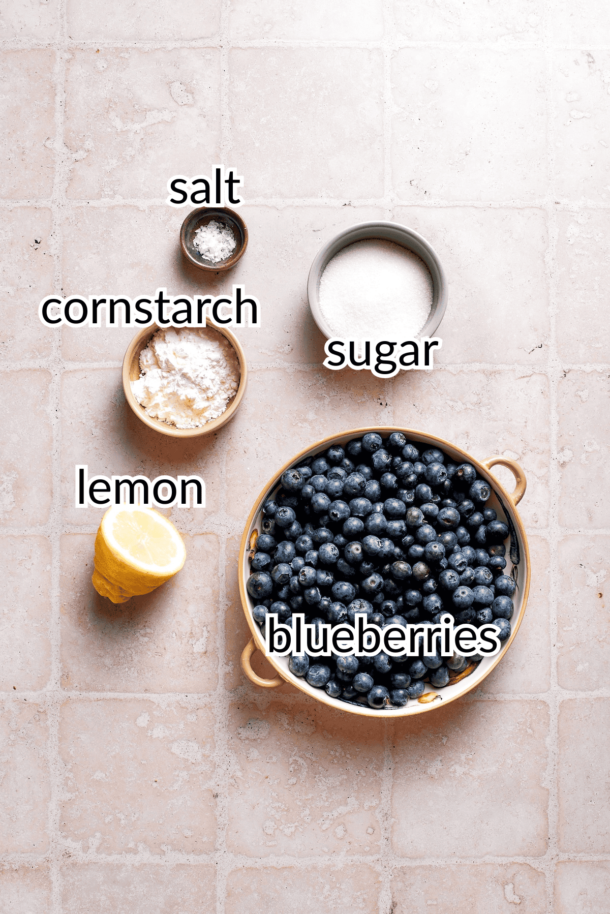 ingredients needed for mini blueberry cobbler