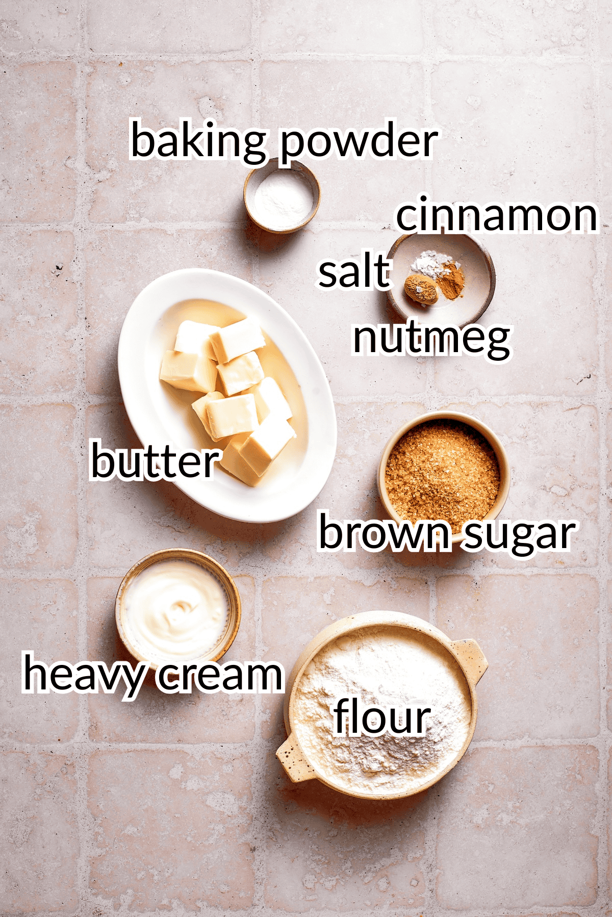 ingredients needed for mini blueberry cobbler