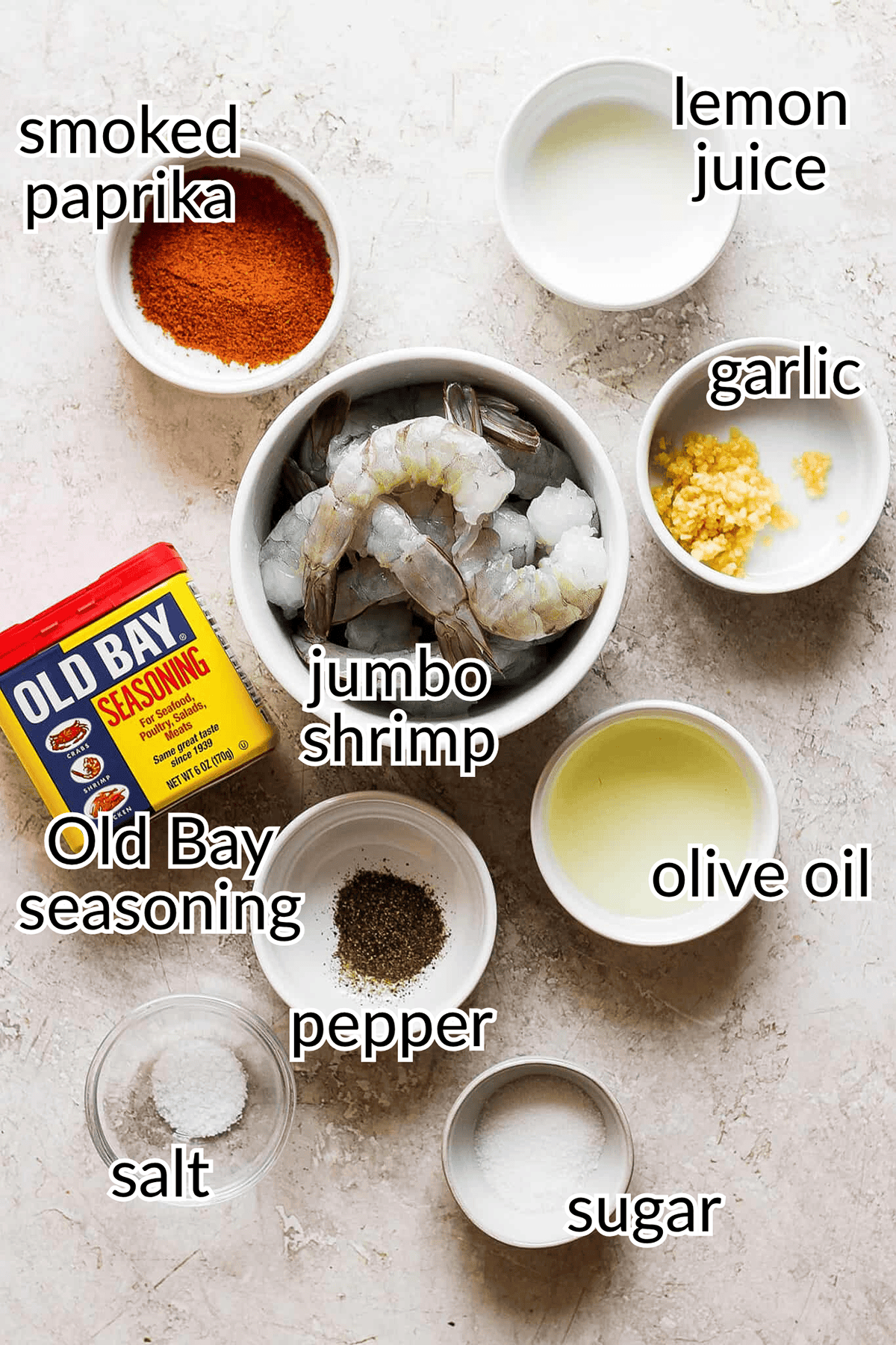Juicy, flavorful Grilled Shrimp is ready in just minutes! Tender shrimp is bathed in an easy, sweet-smoky marinade and served with lemon. ingredients needed to make grilled shrimp